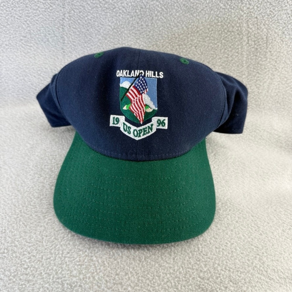 Vintage US Open 1996 Hat Fitted 7 3/8 Blue New Era Pro Model Wool Oakland Hills